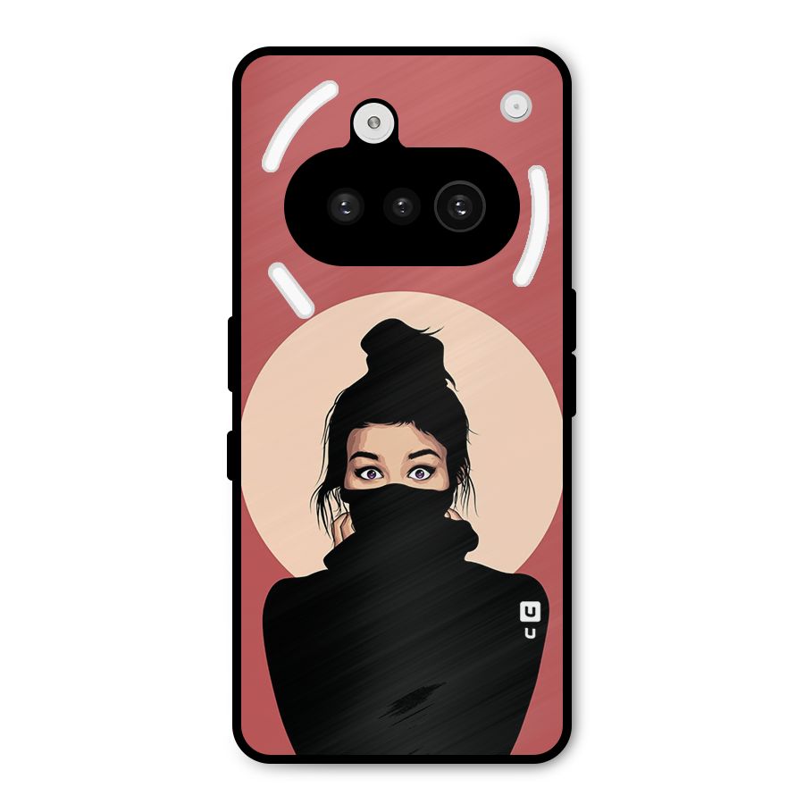 Aesthetic Digital Art Girl Metal Back Case for Nothing Phone 3a