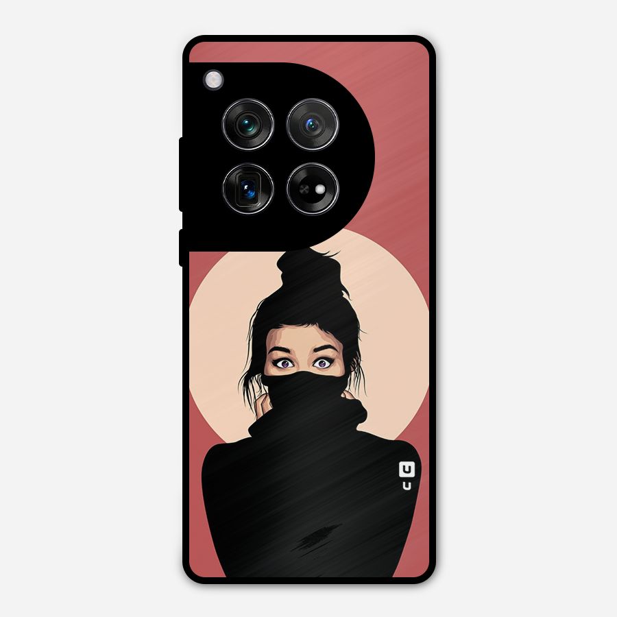 Aesthetic Digital Art Girl Metal Back Case for OnePlus 12