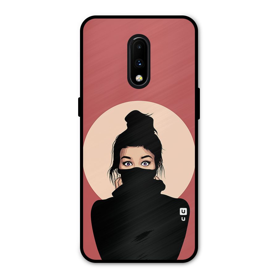 Aesthetic Digital Art Girl Metal Back Case for OnePlus 7
