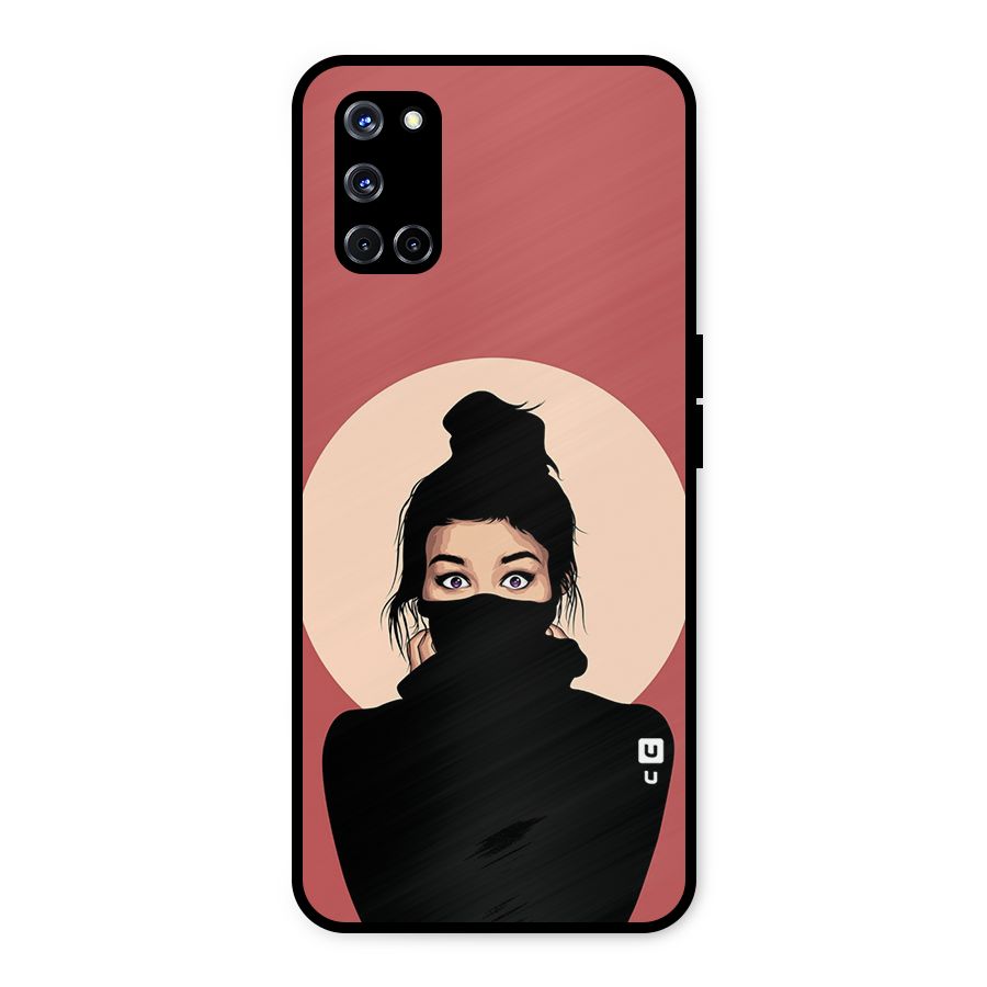 Aesthetic Digital Art Girl Metal Back Case for Oppo A52