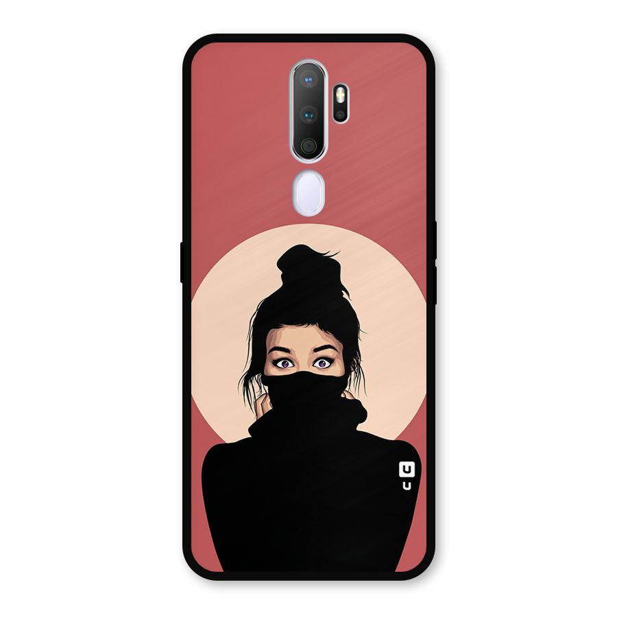 Aesthetic Digital Art Girl Metal Back Case for Oppo A9 (2020)