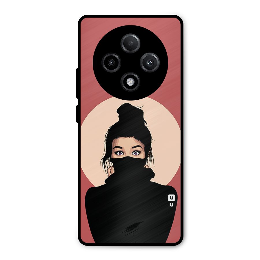 Aesthetic Digital Art Girl Metal Back Case for Oppo F27 Pro Plus