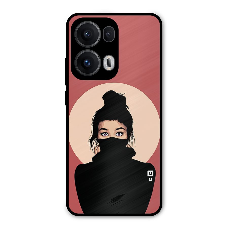 Aesthetic Digital Art Girl Metal Back Case for Oppo Reno13 Pro