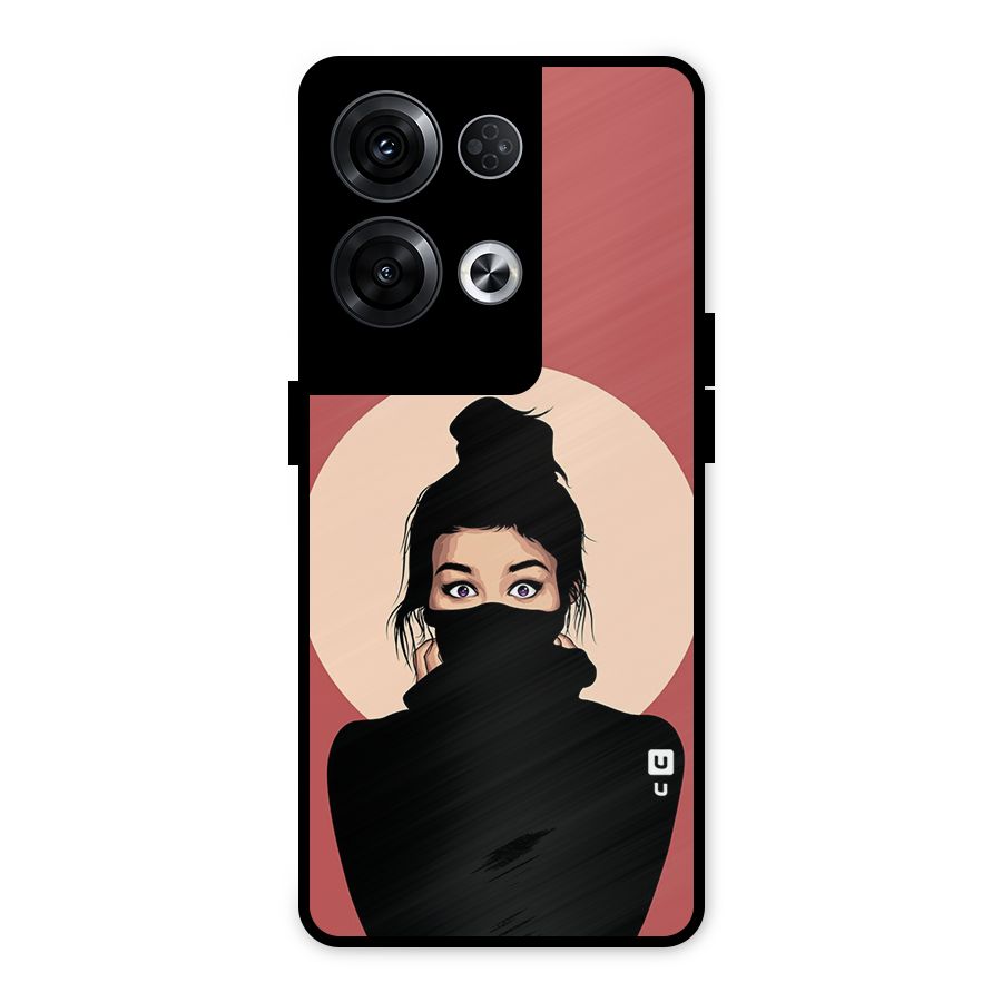 Aesthetic Digital Art Girl Metal Back Case for Oppo Reno8 Pro 5G