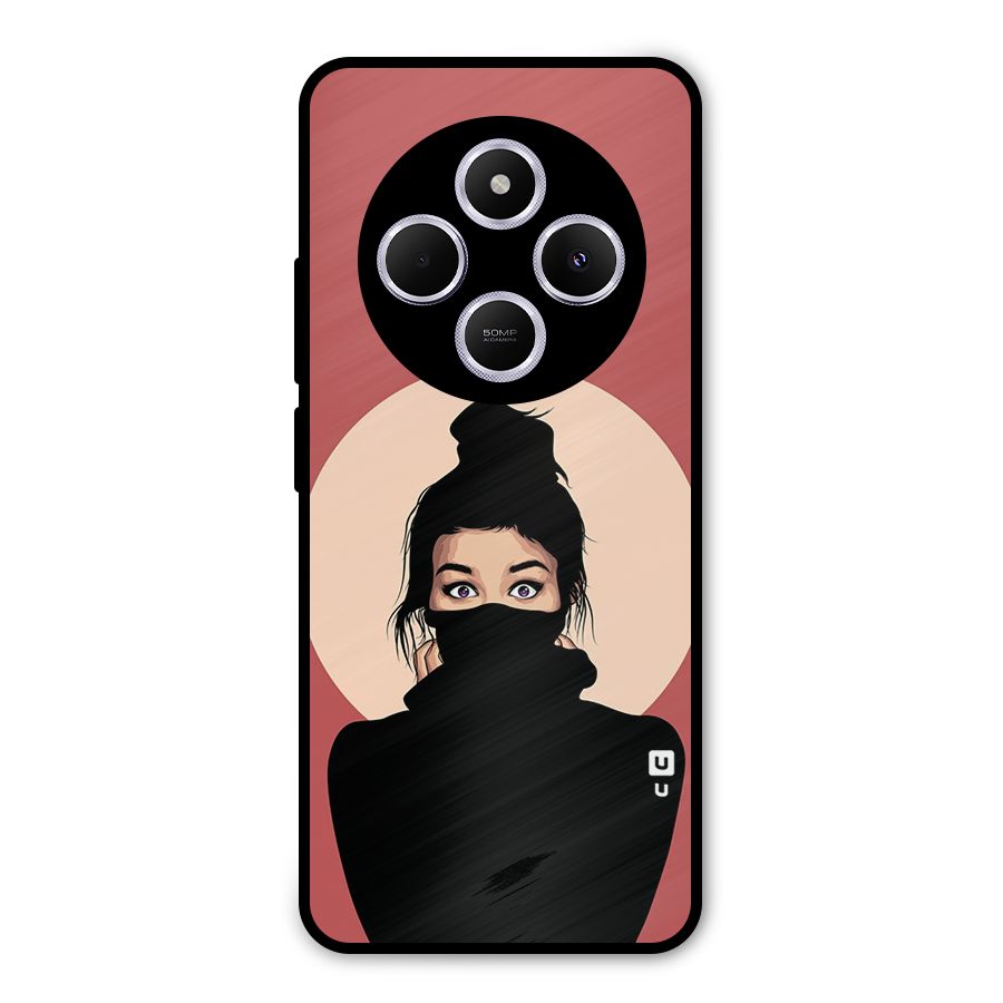 Aesthetic Digital Art Girl Metal Back Case for Poco C75 5G