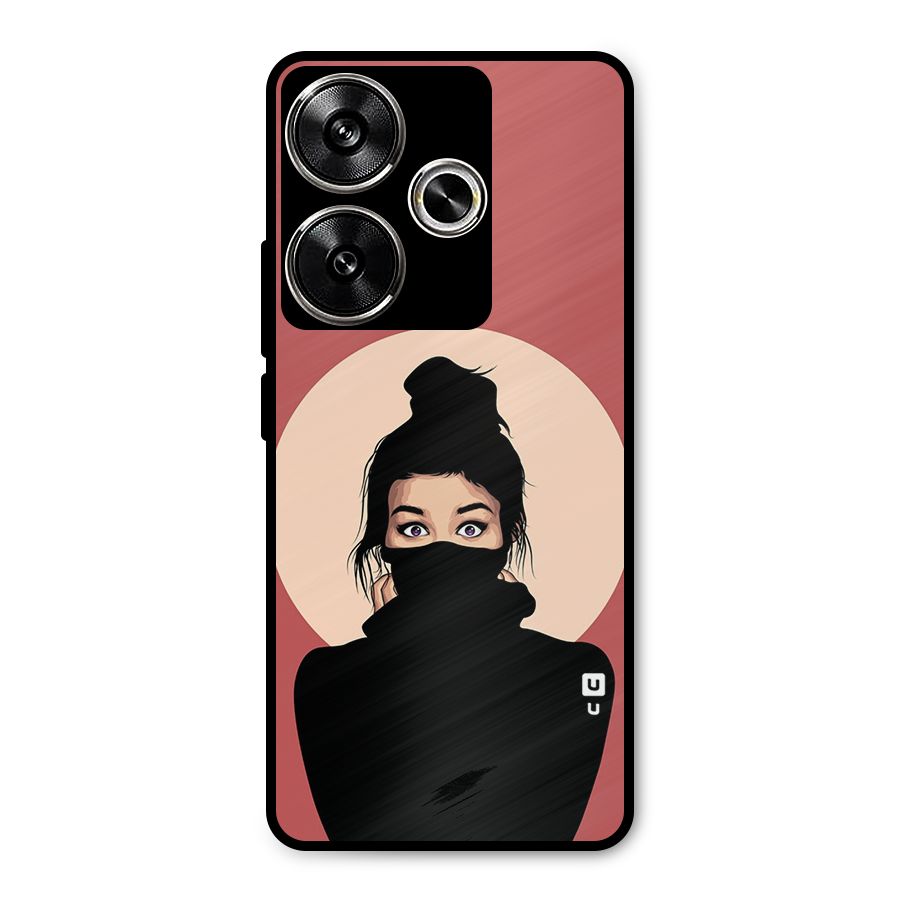 Aesthetic Digital Art Girl Metal Back Case for Poco F6
