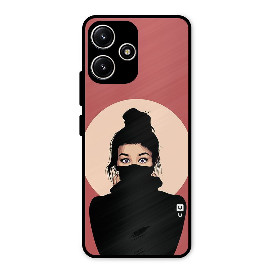 Aesthetic Digital Art Girl Metal Back Case for Poco M6 Pro