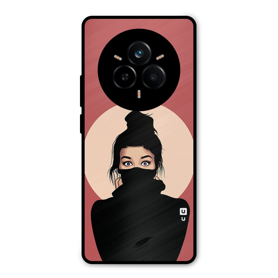 Aesthetic Digital Art Girl Metal Back Case for Realme 14 Pro