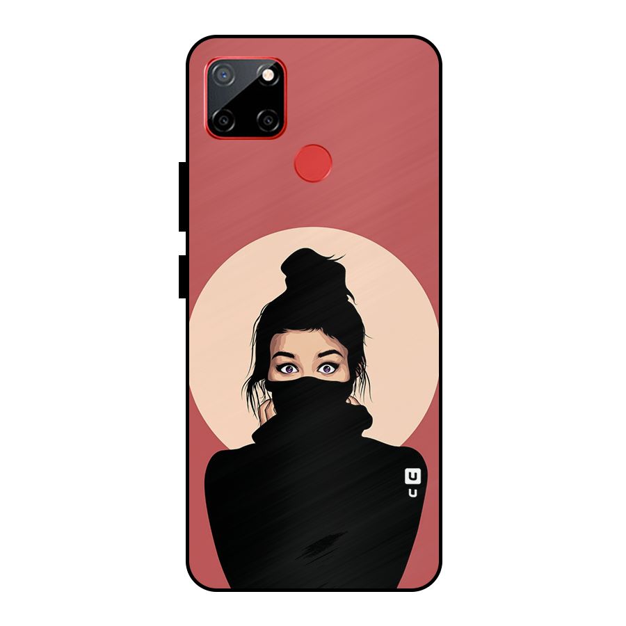 Aesthetic Digital Art Girl Metal Back Case for Realme C12