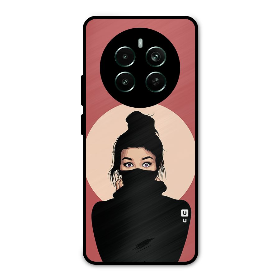 Aesthetic Digital Art Girl Metal Back Case for Realme Narzo 70 Pro