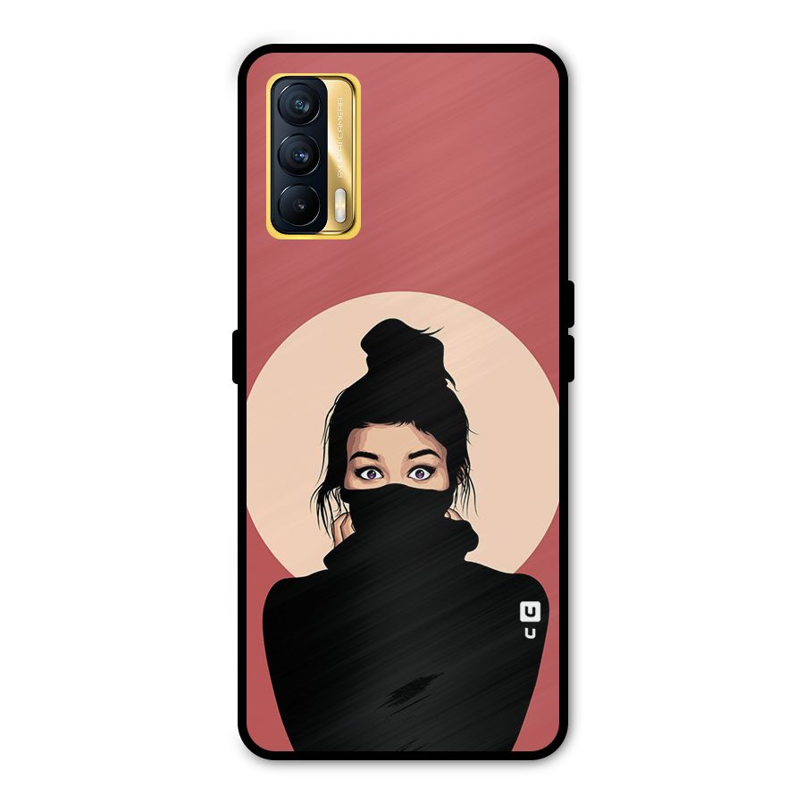 Aesthetic Digital Art Girl Metal Back Case for Realme X7