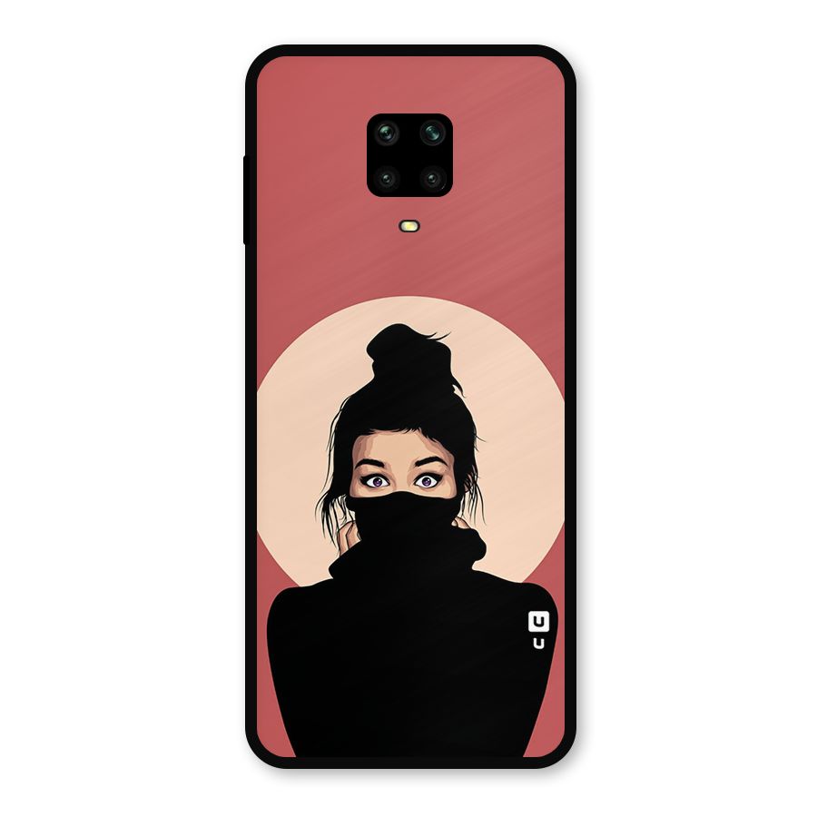 Aesthetic Digital Art Girl Metal Back Case for Redmi Note 9 Pro Max