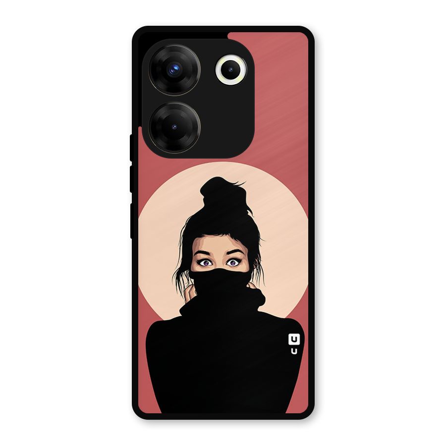 Aesthetic Digital Art Girl Metal Back Case for Tecno Camon 20 Pro