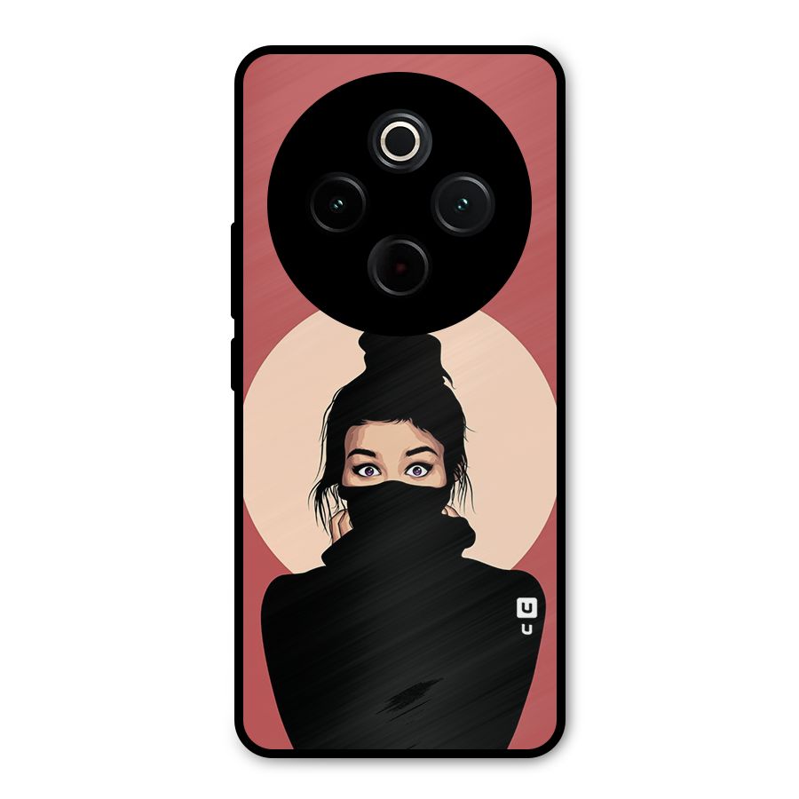 Aesthetic Digital Art Girl Metal Back Case for Vivo T4
