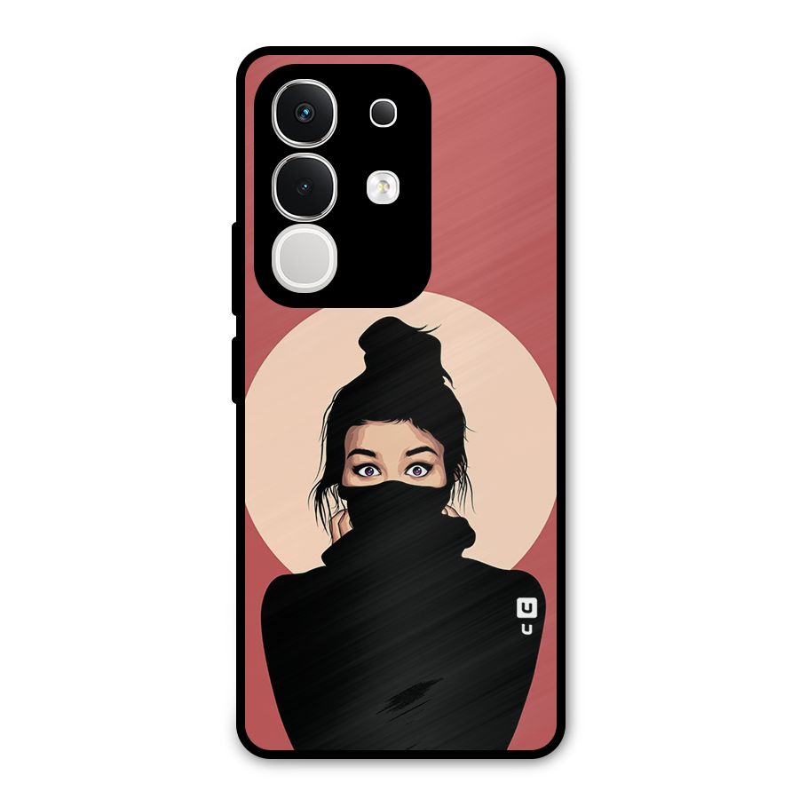Aesthetic Digital Art Girl Metal Back Case for Vivo T4x