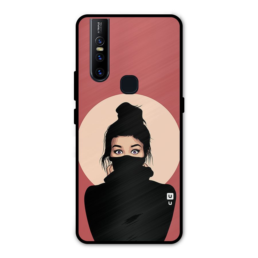 Aesthetic Digital Art Girl Metal Back Case for Vivo V15