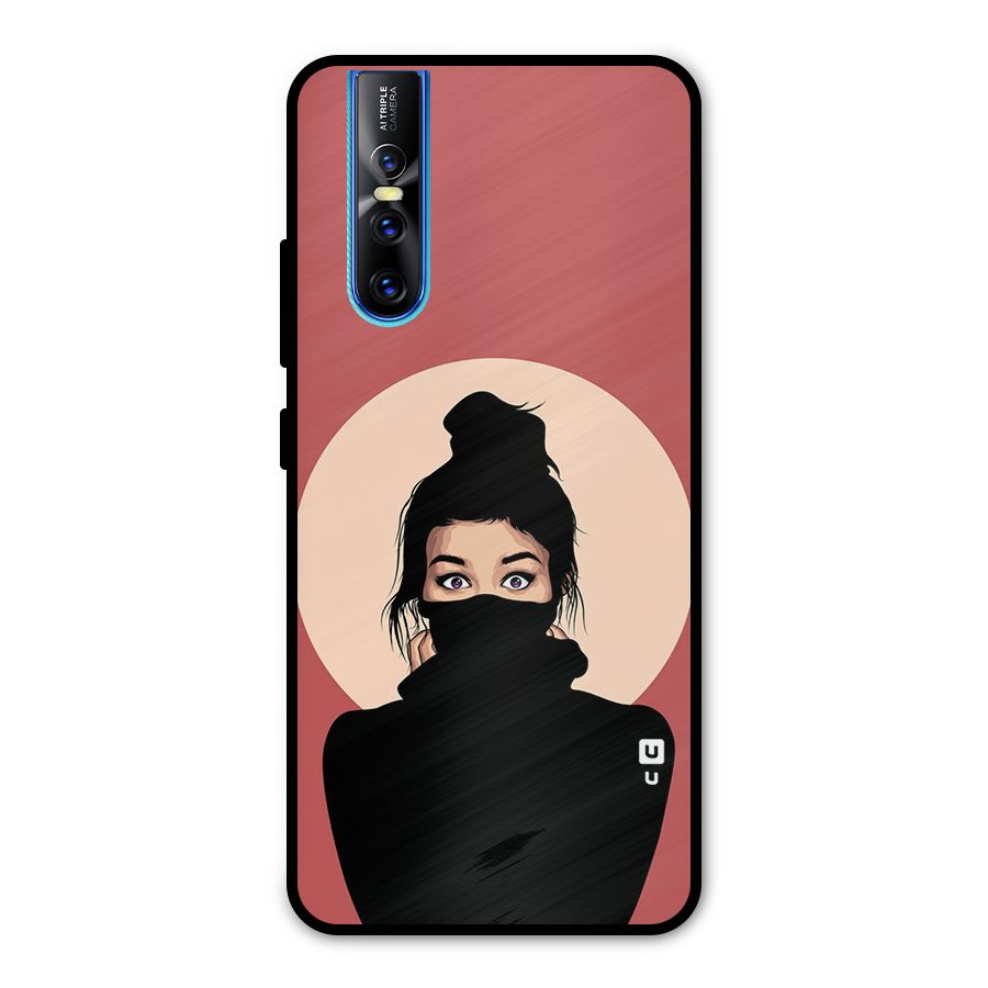 Aesthetic Digital Art Girl Metal Back Case for Vivo V15 Pro