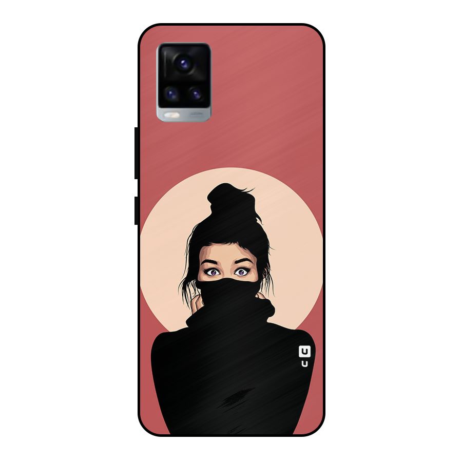 Aesthetic Digital Art Girl Metal Back Case for Vivo V20 2021