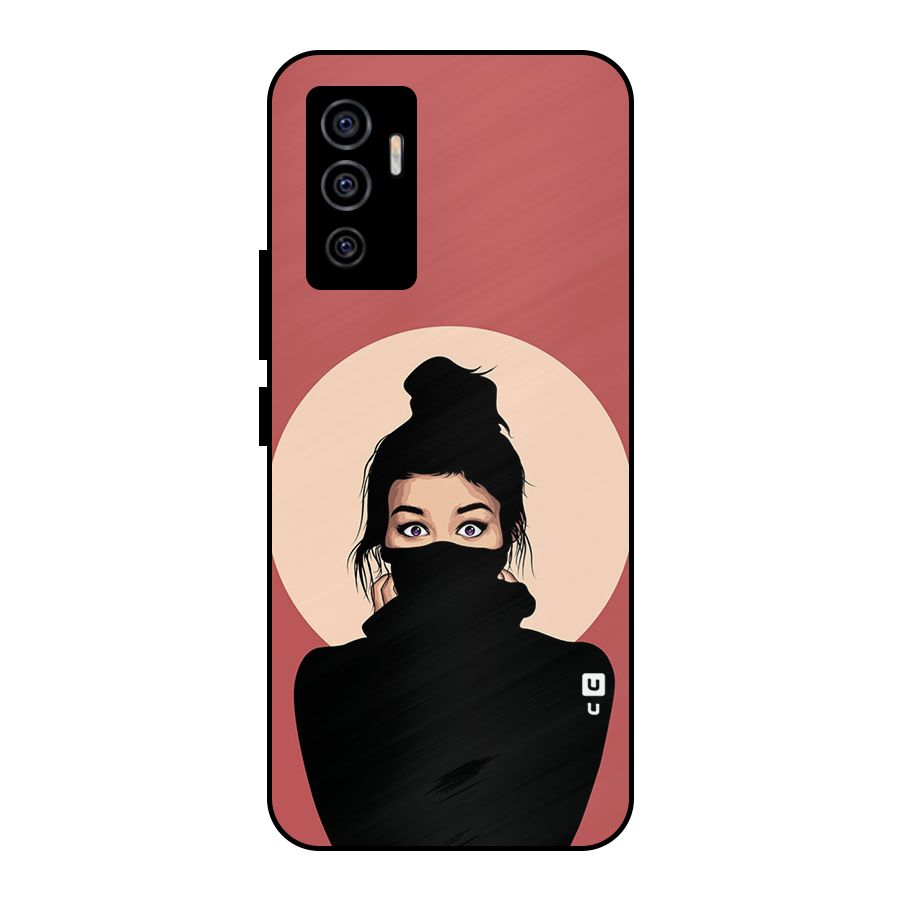 Aesthetic Digital Art Girl Metal Back Case for Vivo V23e