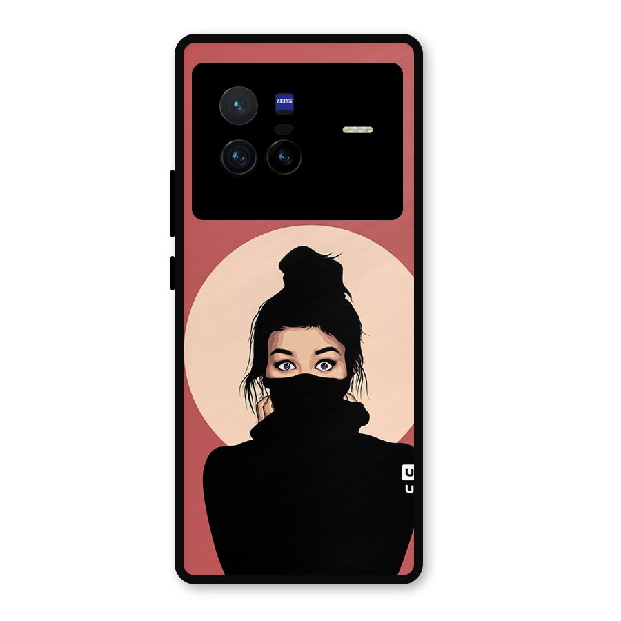 Aesthetic Digital Art Girl Metal Back Case for Vivo X80