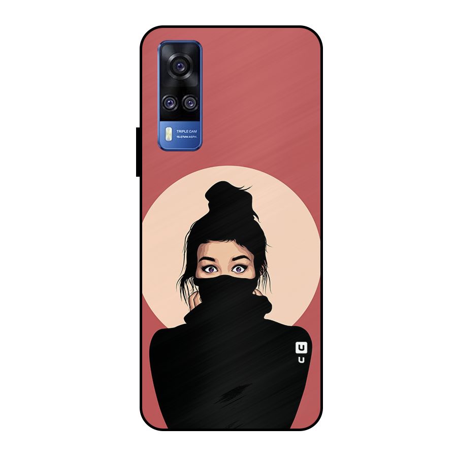 Aesthetic Digital Art Girl Metal Back Case for Vivo Y51