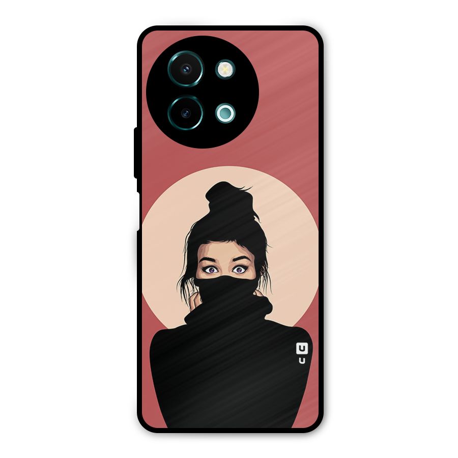 Aesthetic Digital Art Girl Metal Back Case for Vivo Y58