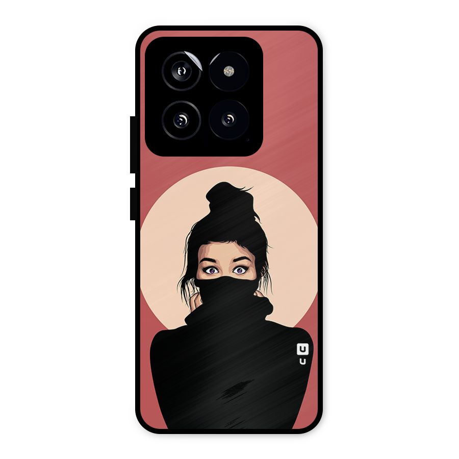Aesthetic Digital Art Girl Metal Back Case for Xiaomi 14