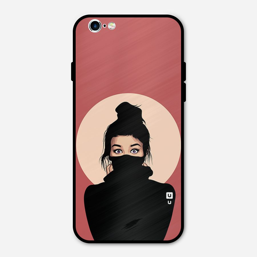 Aesthetic Digital Art Girl Metal Back Case for iPhone 6 6s