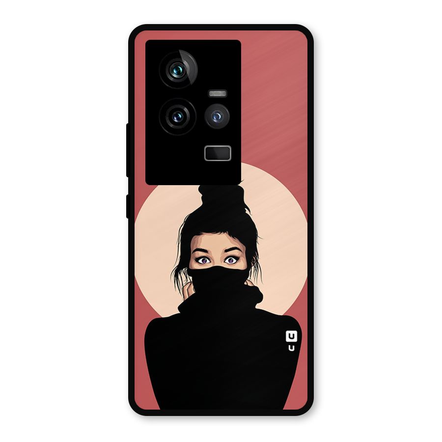 Aesthetic Digital Art Girl Metal Back Case for iQOO 11 5G