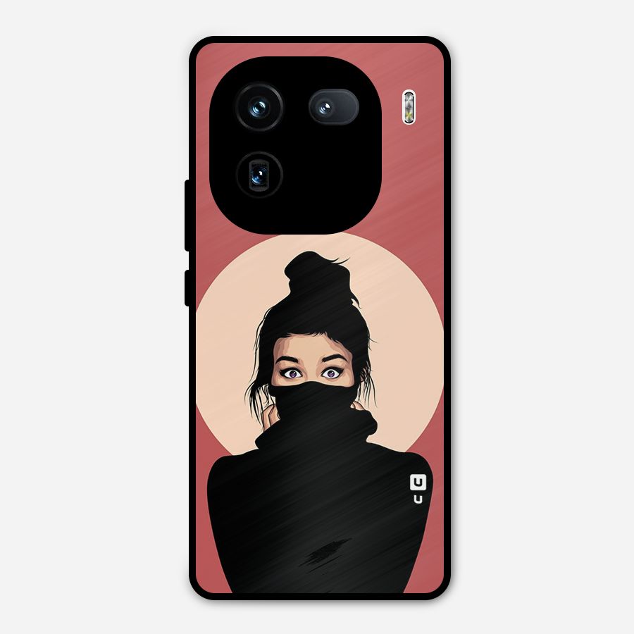 Aesthetic Digital Art Girl Metal Back Case for iQOO 12