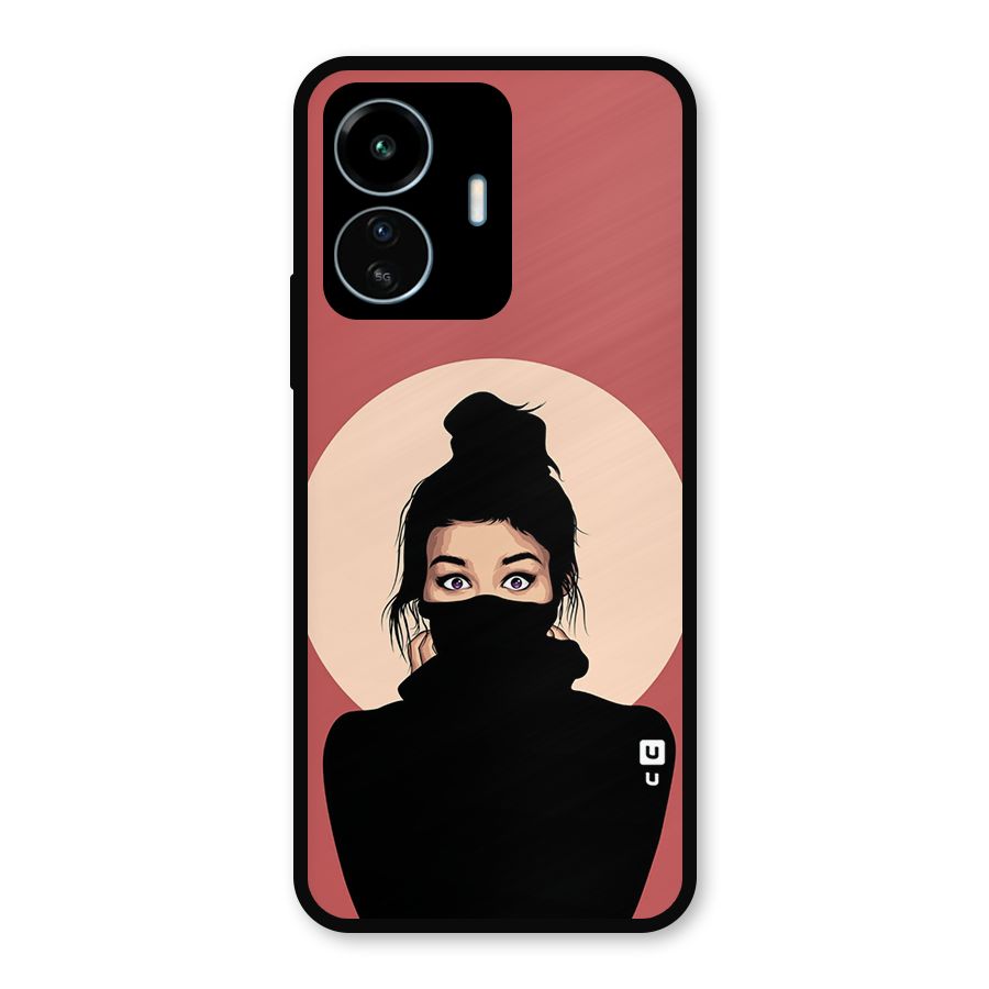 Aesthetic Digital Art Girl Metal Back Case for vivo iQOO Z6 Lite 5G