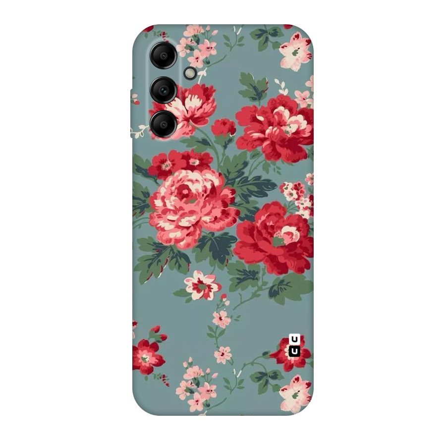 Aesthetic Floral Red Original Polycarbonate Back Case for Galaxy A14 5G