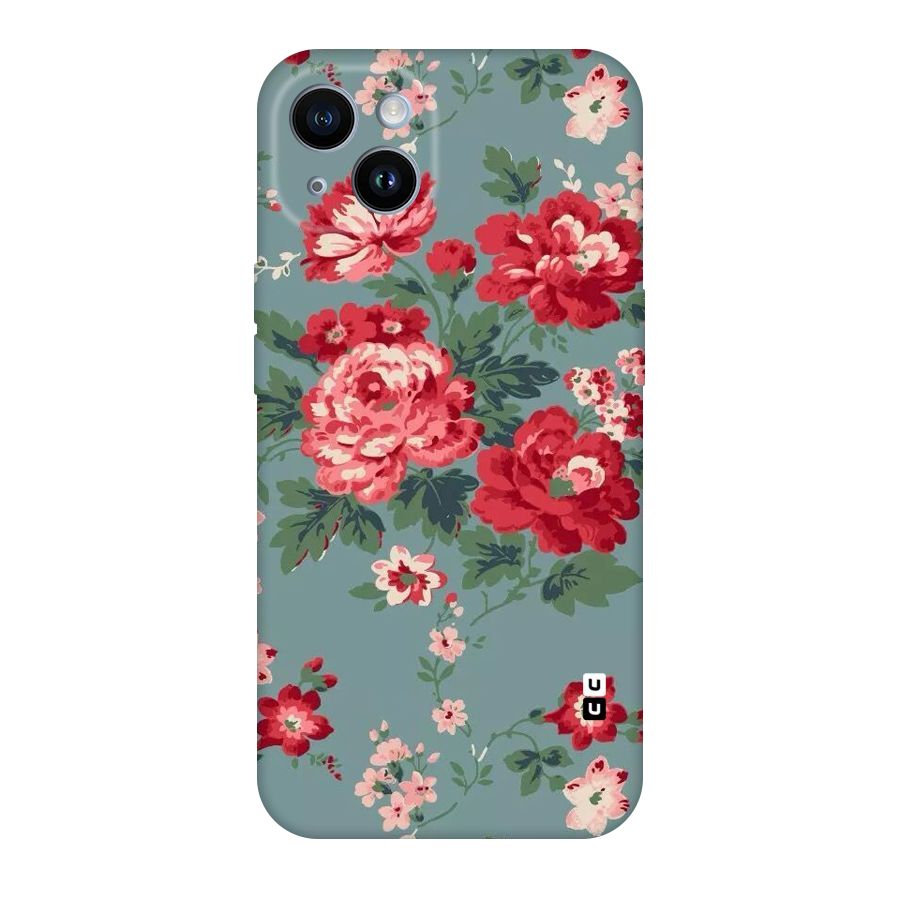 Aesthetic Floral Red Original Polycarbonate Back Case for iPhone 14