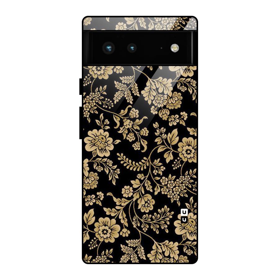 Aesthetic Golden Design Glass Back Case for Google Pixel 6
