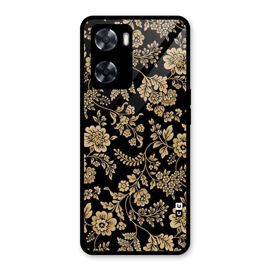 Aesthetic Golden Design Glass Back Case for OnePlus Nord N20 SE