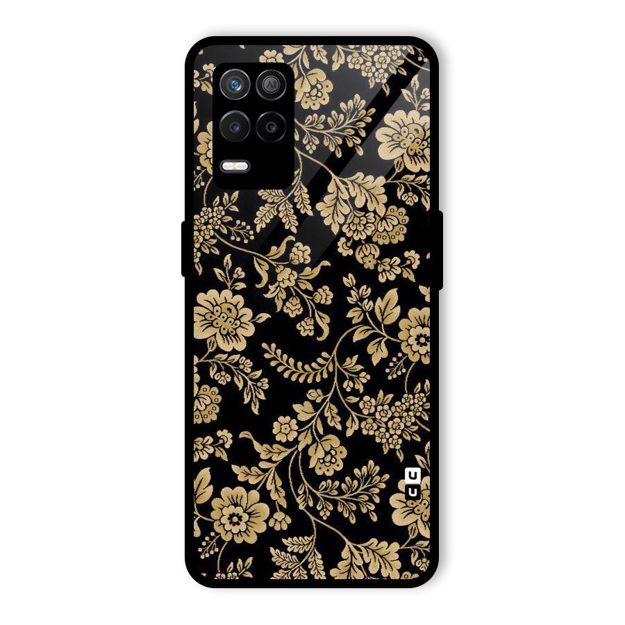 Aesthetic Golden Design Glass Back Case for Realme 8s 5G