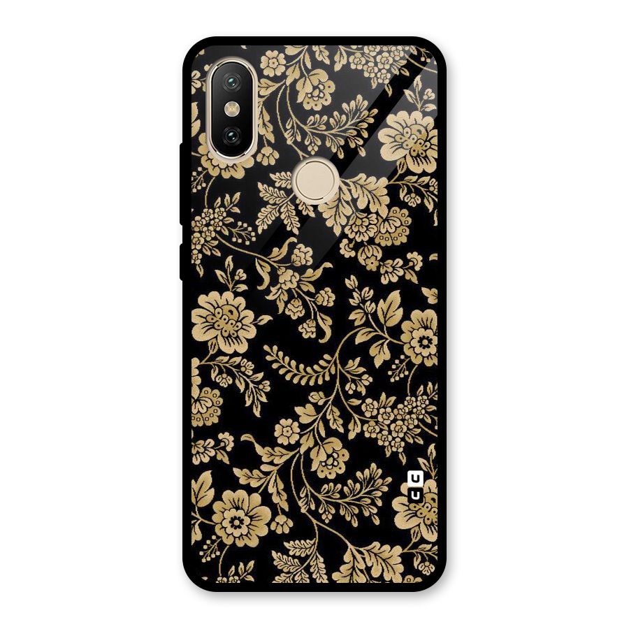Aesthetic Golden Design Glass Back Case for Redmi A2