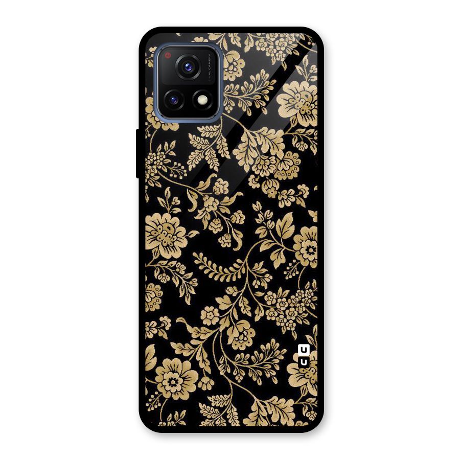 Aesthetic Golden Design Glass Back Case for Vivo Y72 5G