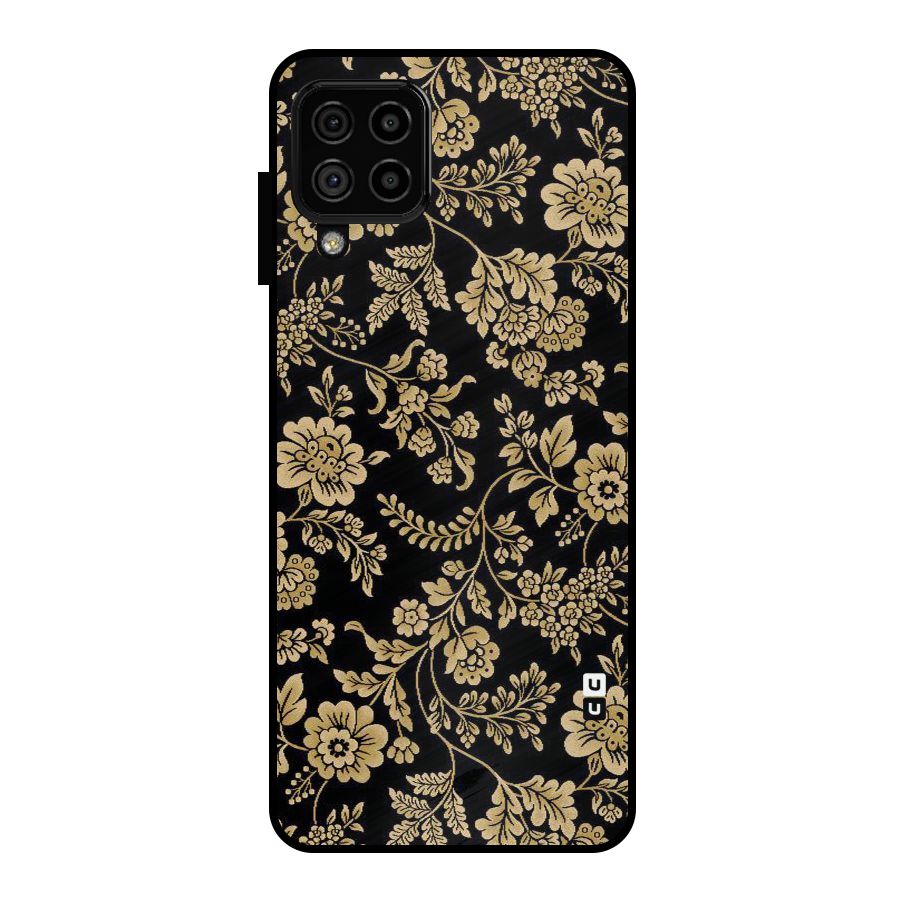 Aesthetic Golden Design Metal Back Case for Galaxy A22 4G