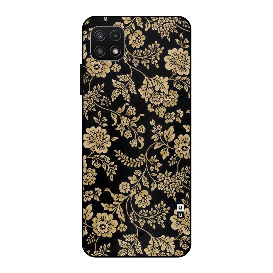 Aesthetic Golden Design Metal Back Case for Galaxy A22 5G