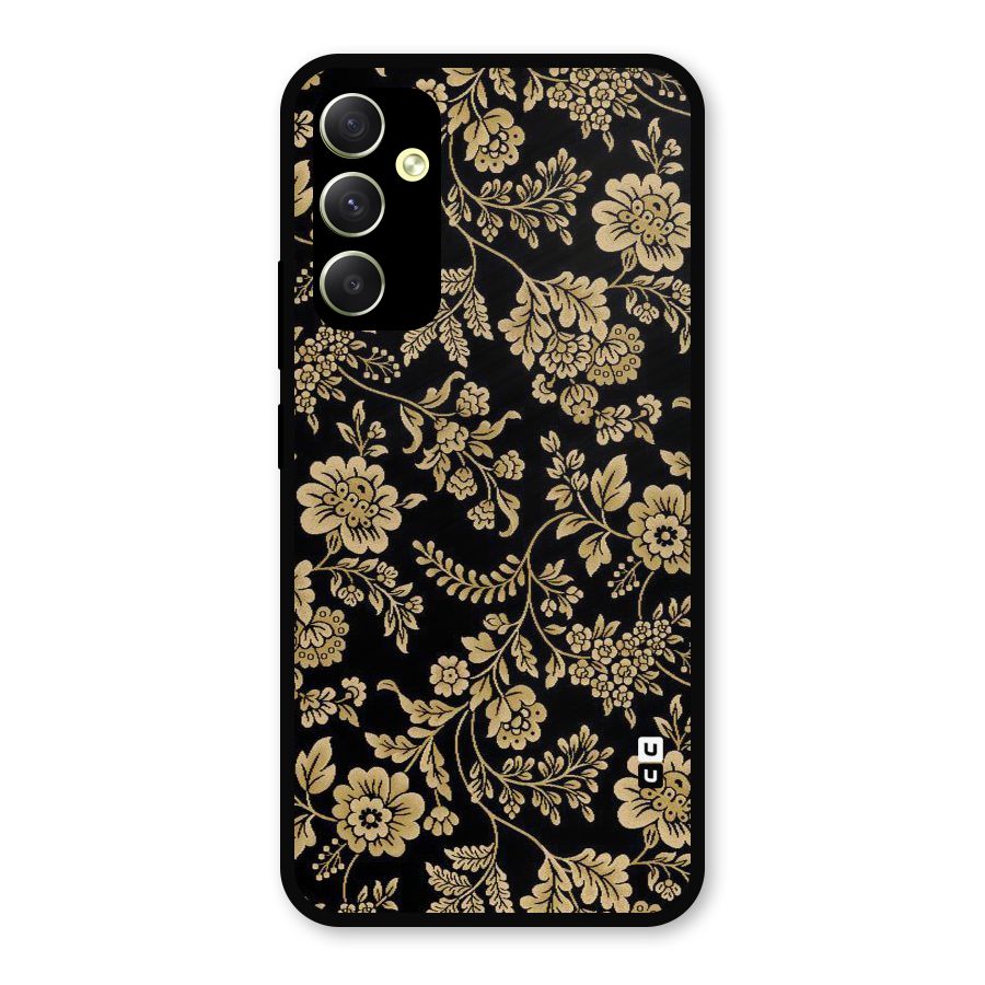 Aesthetic Golden Design Metal Back Case for Galaxy A34