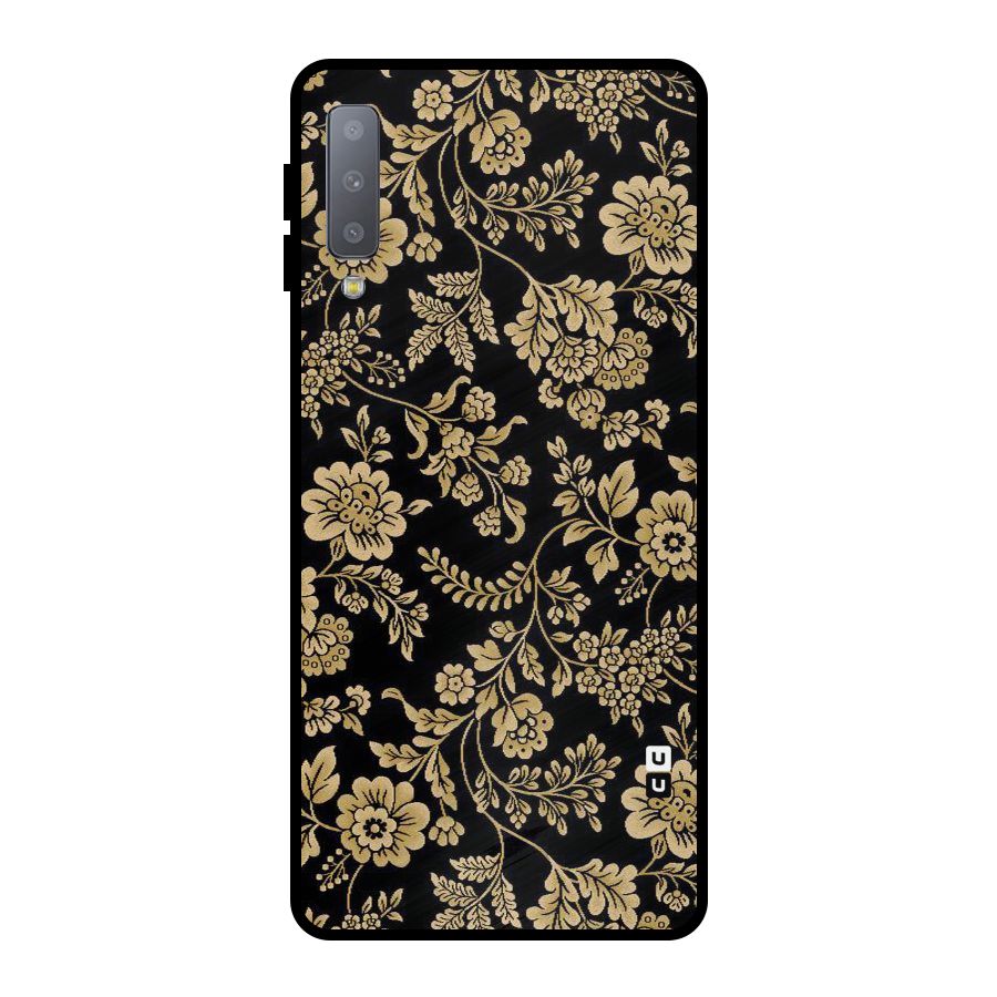 Aesthetic Golden Design Metal Back Case for Galaxy A7 (2018)