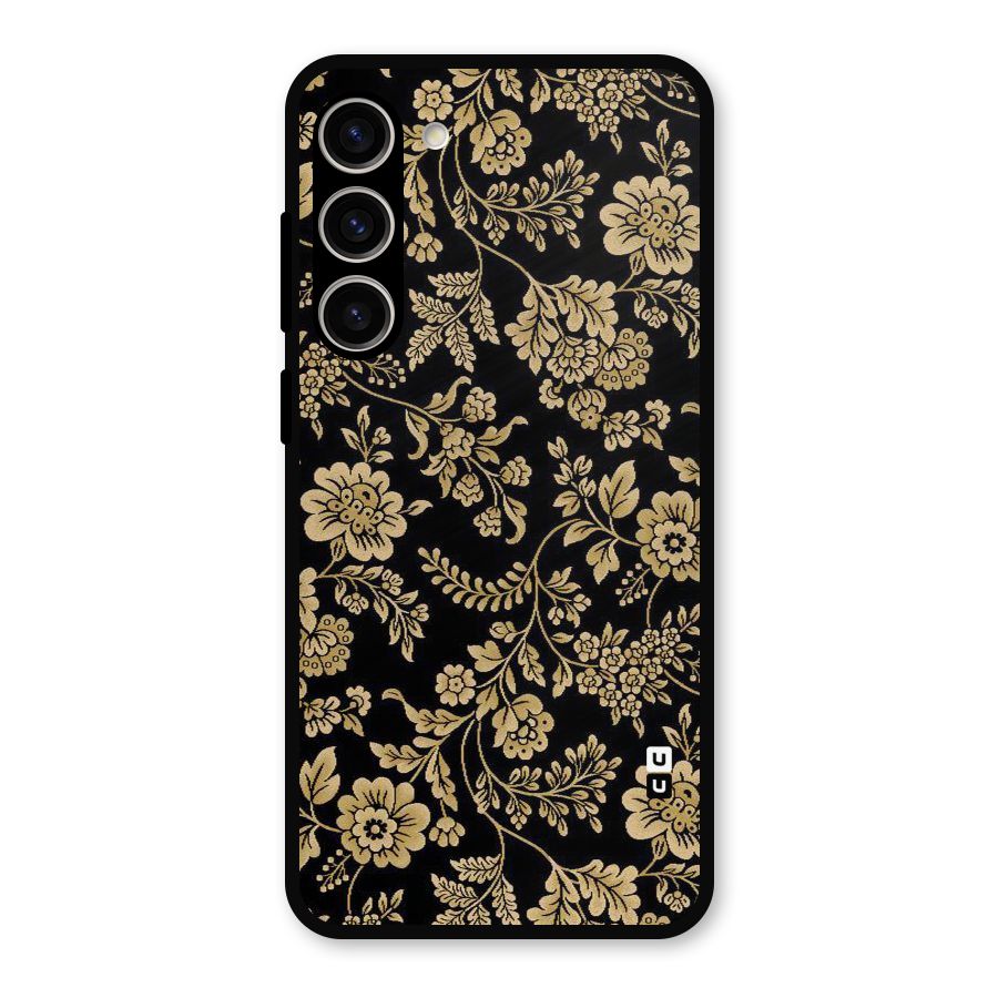 Aesthetic Golden Design Metal Back Case for Galaxy S23 Plus