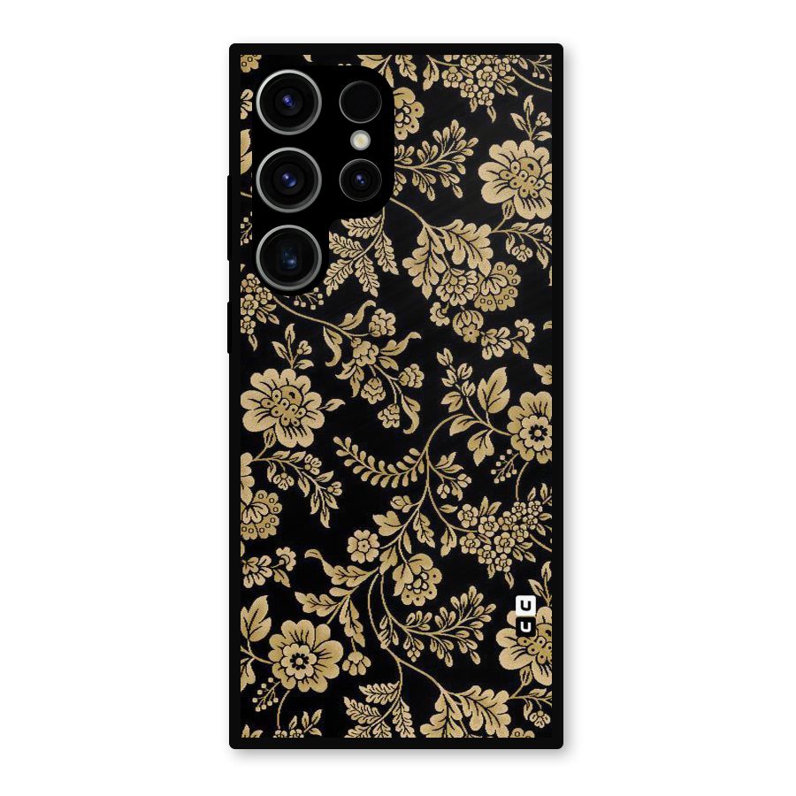 Aesthetic Golden Design Metal Back Case for Galaxy S23 Ultra