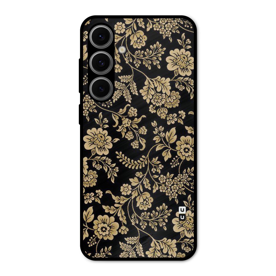 Aesthetic Golden Design Metal Back Case for Galaxy S24 FE