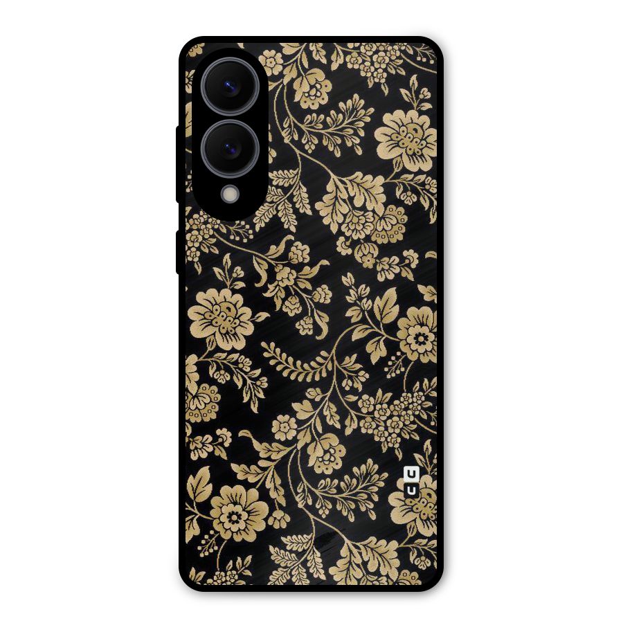 Aesthetic Golden Design Metal Back Case for Galaxy S25 Edge
