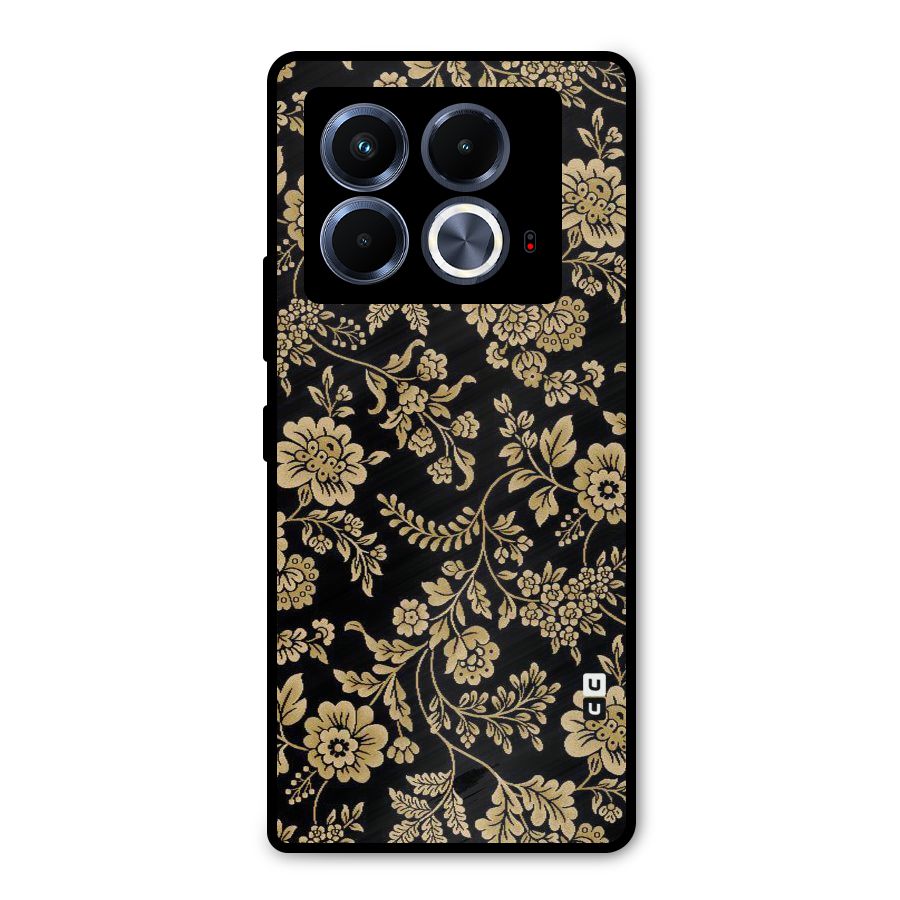 Aesthetic Golden Design Metal Back Case for Infinix Note 40 5G