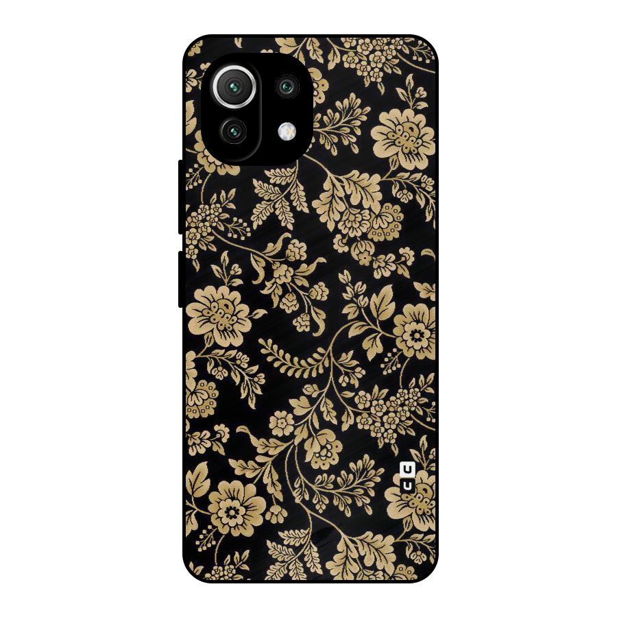 Aesthetic Golden Design Metal Back Case for Mi 11 Lite