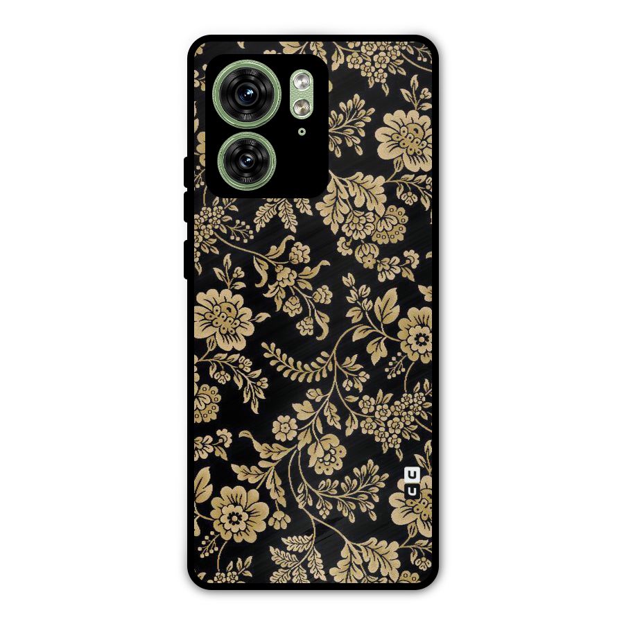 Aesthetic Golden Design Metal Back Case for Motorola Edge 40 5G
