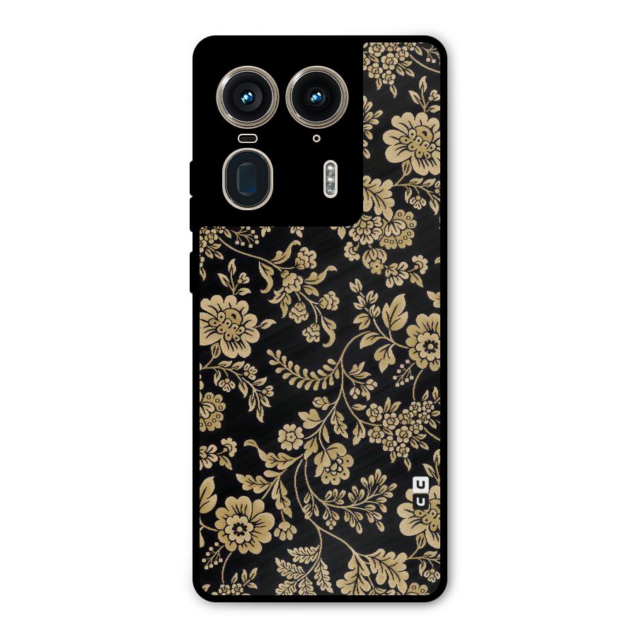 Aesthetic Golden Design Metal Back Case for Motorola Edge 50 Ultra